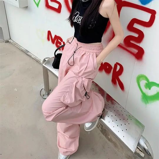 Esmee – Pantaloni Cargo Baggy da Donna con Vita Alta