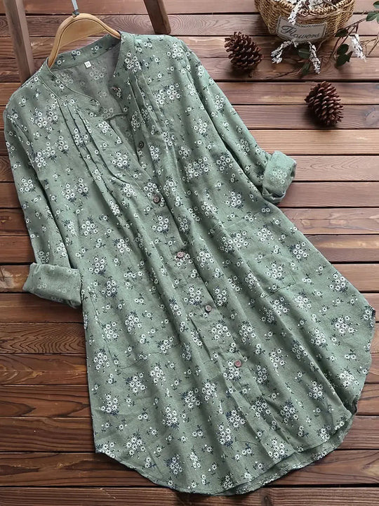 Sophia | Elegant summer blouse with floral print and V-neck