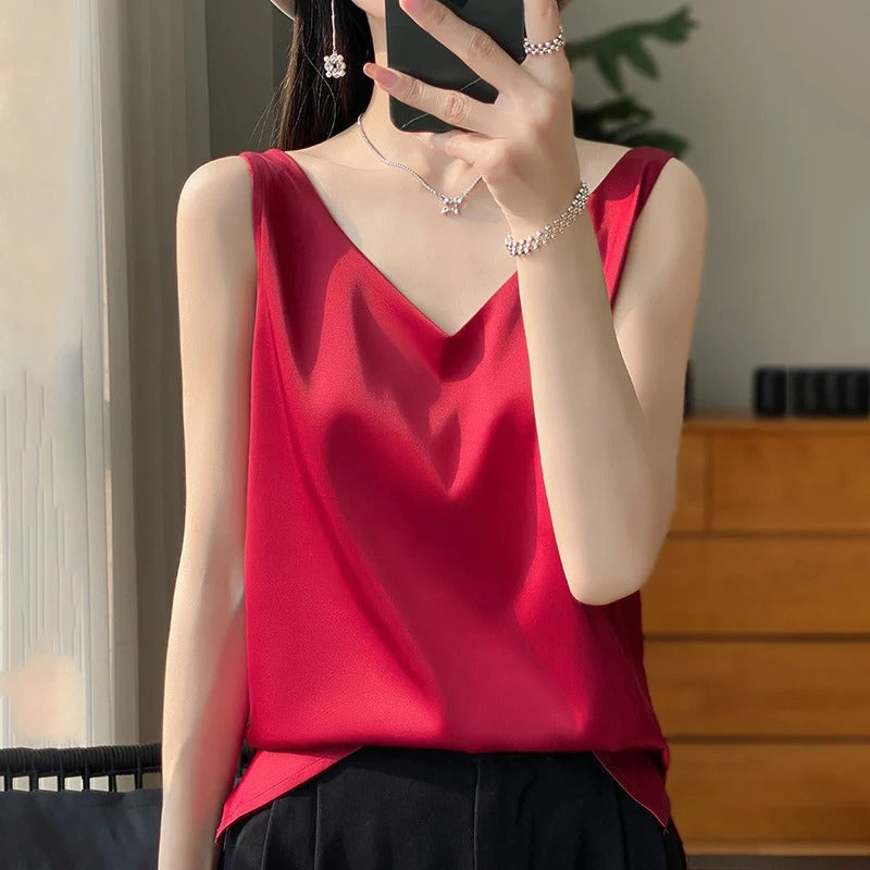 Sophia | Satin Elegance Blouse