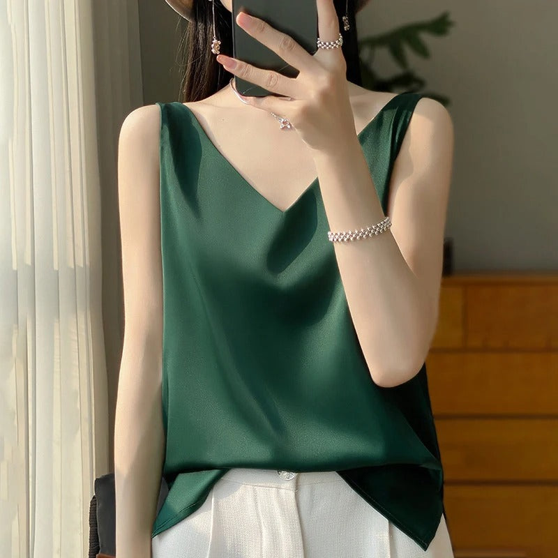Sophia | Satin Elegance Blouse