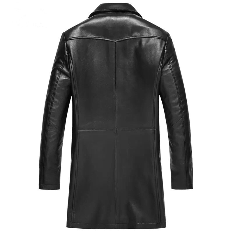 Hendrik | Luxus Lederjacke mit Doppelter Knopfreihe