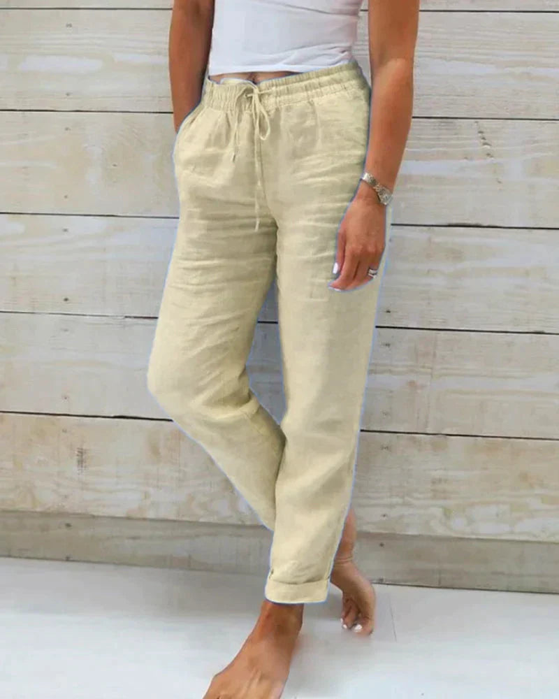 Isabela - Pantaloni di Lino Relax per l'Estate