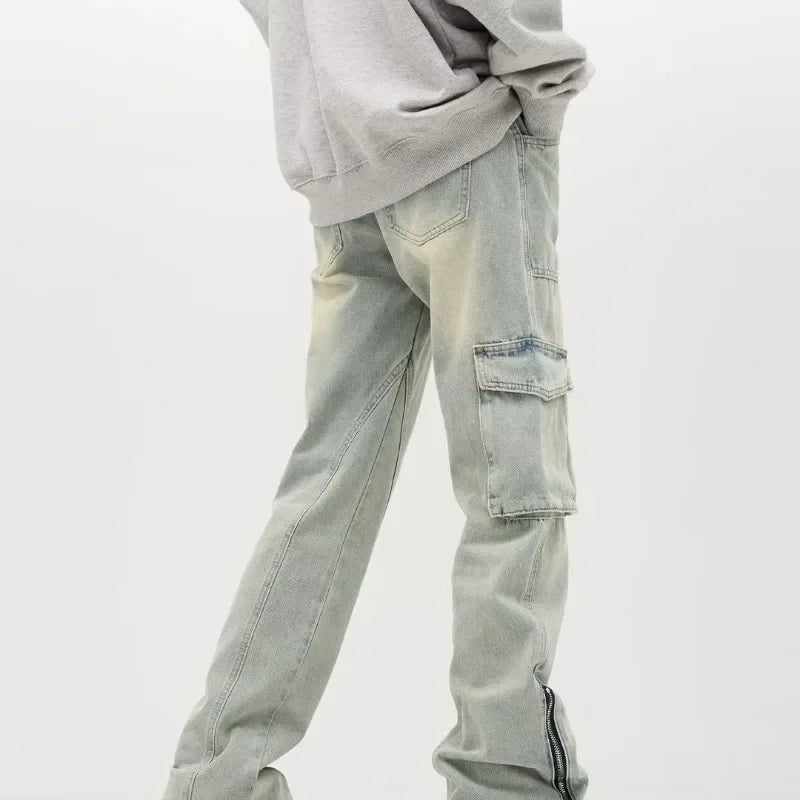 Stefan | Baggy jeans met ritsen aan de zijkant