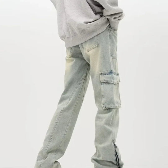 Stefan | Baggy jeans met ritsen aan de zijkant