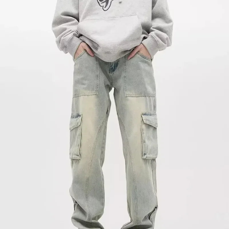 Stefan | Baggy jeans met ritsen aan de zijkant