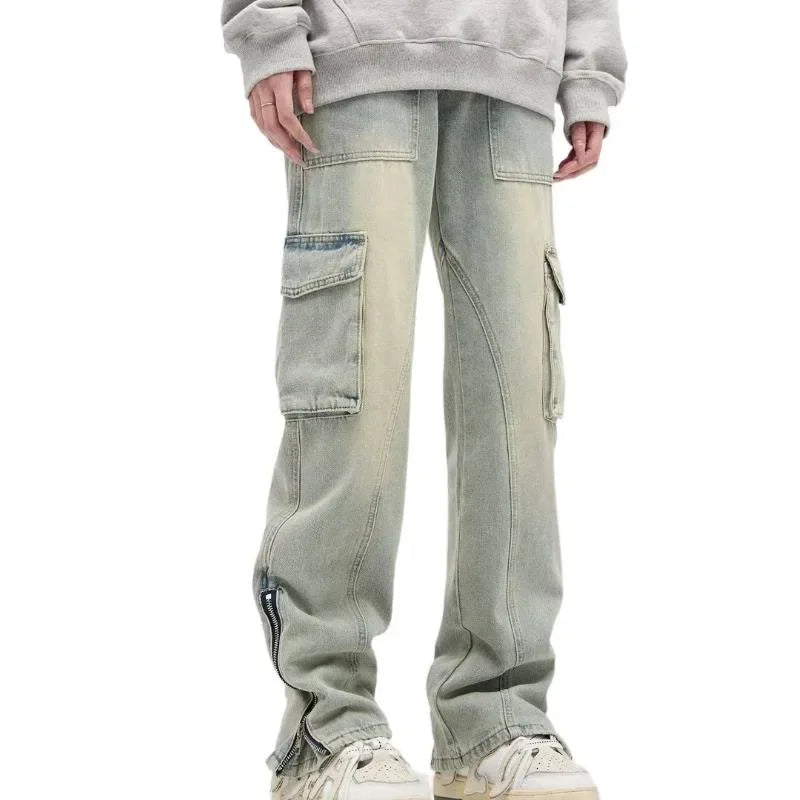 Stefan | Baggy jeans met ritsen aan de zijkant