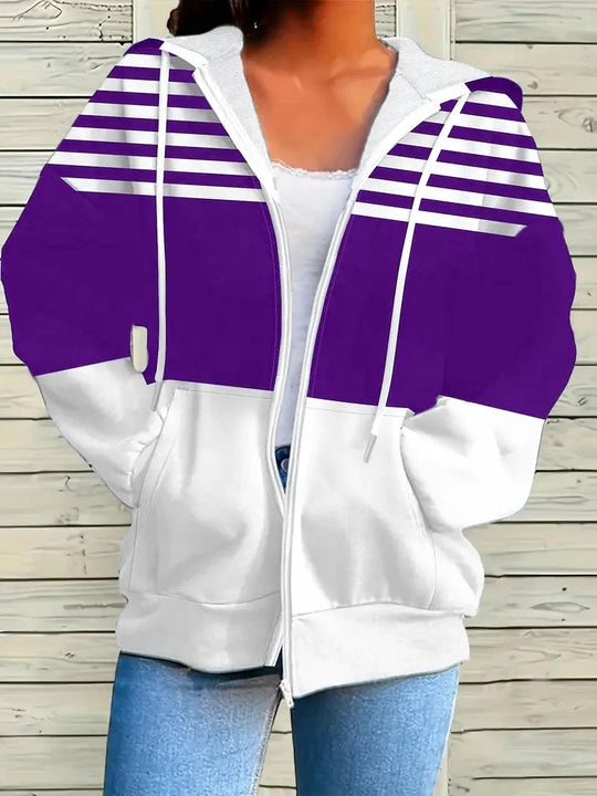 Stella | Frisse strepen casual hoodie
