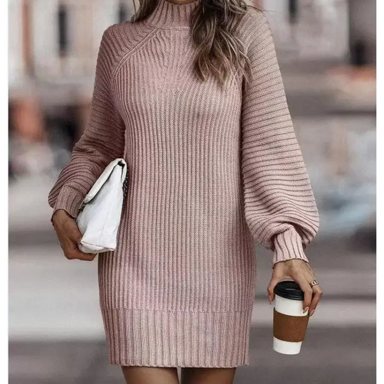 Stella | Knitted winter mini dress