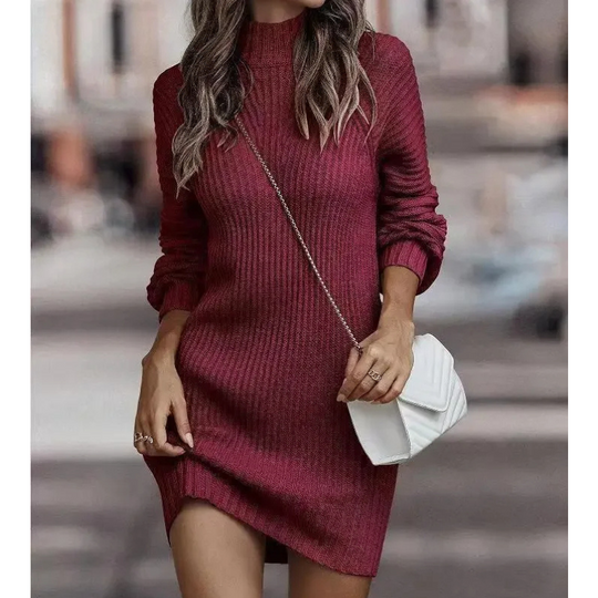 Stella | Knitted winter mini dress