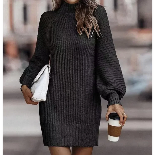 Stella | Knitted winter mini dress