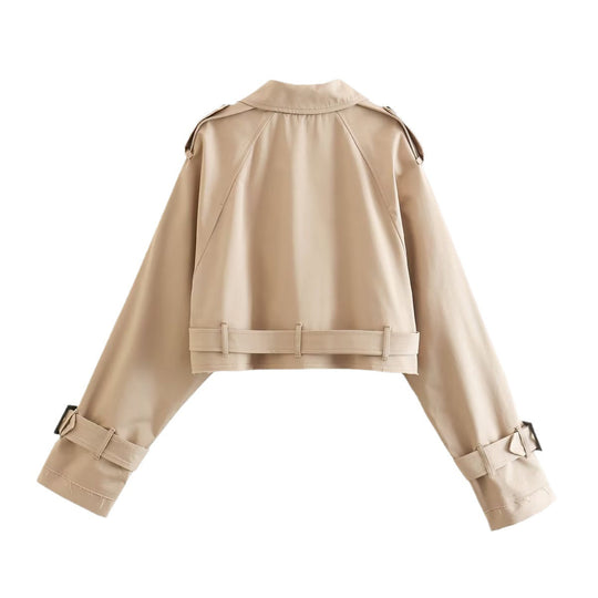 Stephanie | Eleganter kurzer Trenchcoat