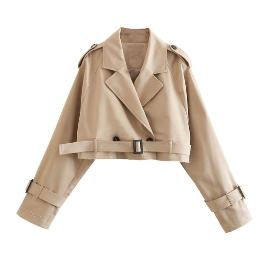 Stephanie | Eleganter kurzer Trenchcoat