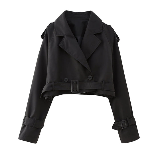 Stephanie | Eleganter kurzer Trenchcoat