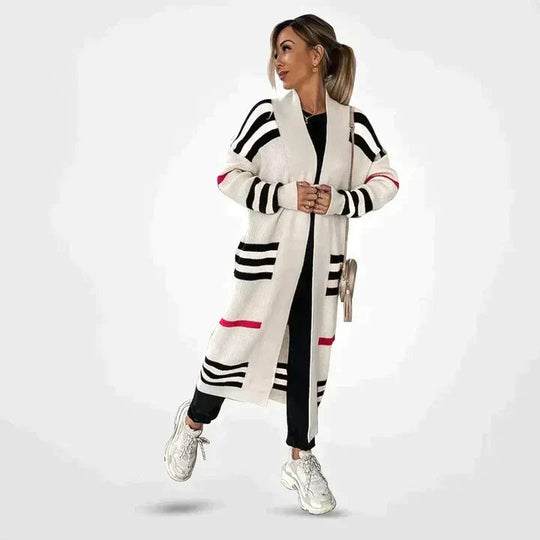 Stephanie | Long striped cardigan