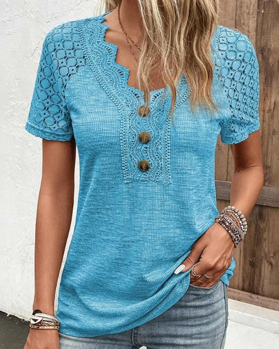 Stephanie | Lightweight chic lace T-shirt