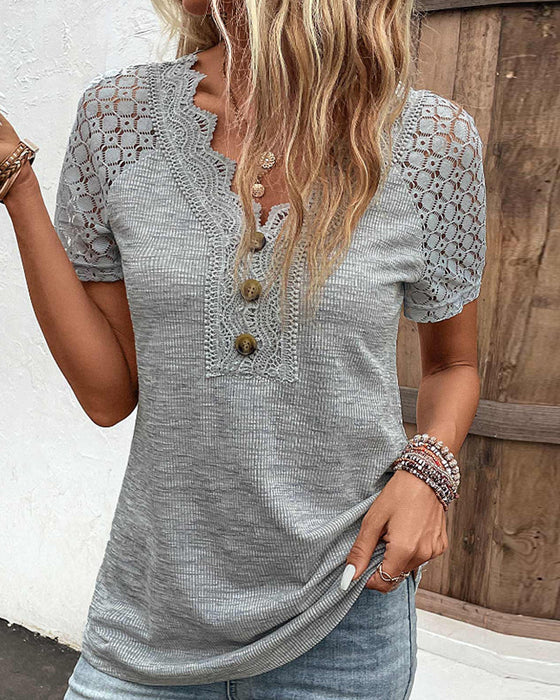 Stephanie | Lightweight chic lace T-shirt