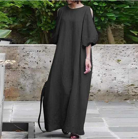 Becca - Maxikleid mit elegantem Rücken und weiten Ärmeln
