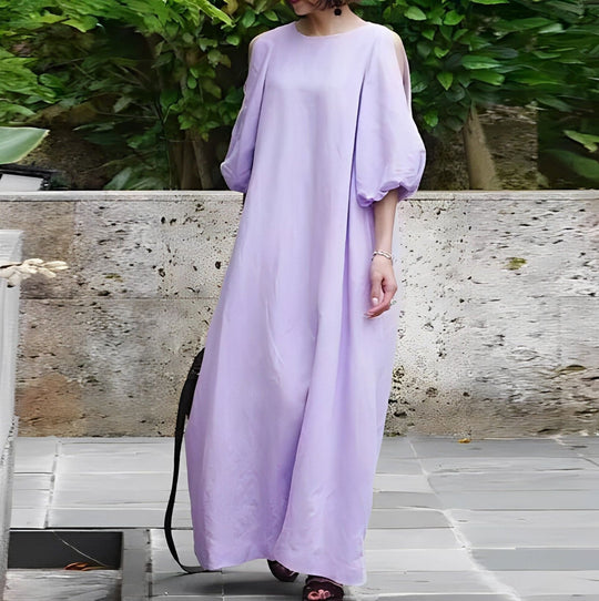 Becca - Maxikleid mit elegantem Rücken und weiten Ärmeln