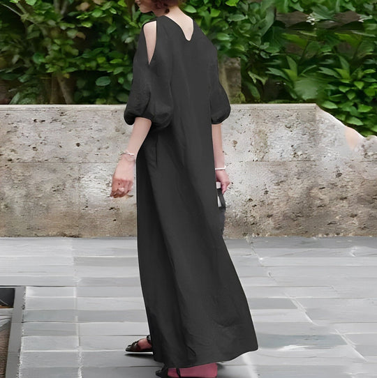 Becca - Maxikleid mit elegantem Rücken und weiten Ärmeln