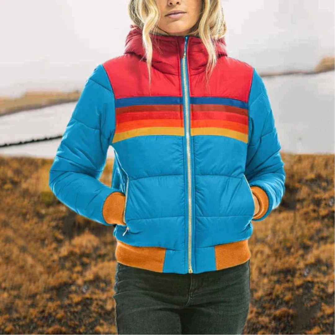 Noor | Giacca donna calda in peluche | Blu scuro