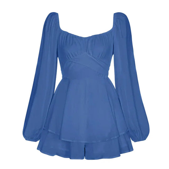 Vanessa | Ruffle Dream Mini Dress with Long Sleeves