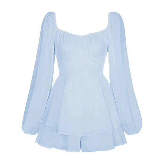 Vanessa | Ruffle Dream Mini Dress with Long Sleeves