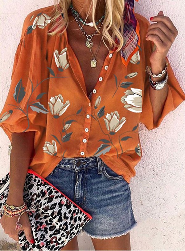 Vanessa | Trendy Boho Casual V Neck Blouse