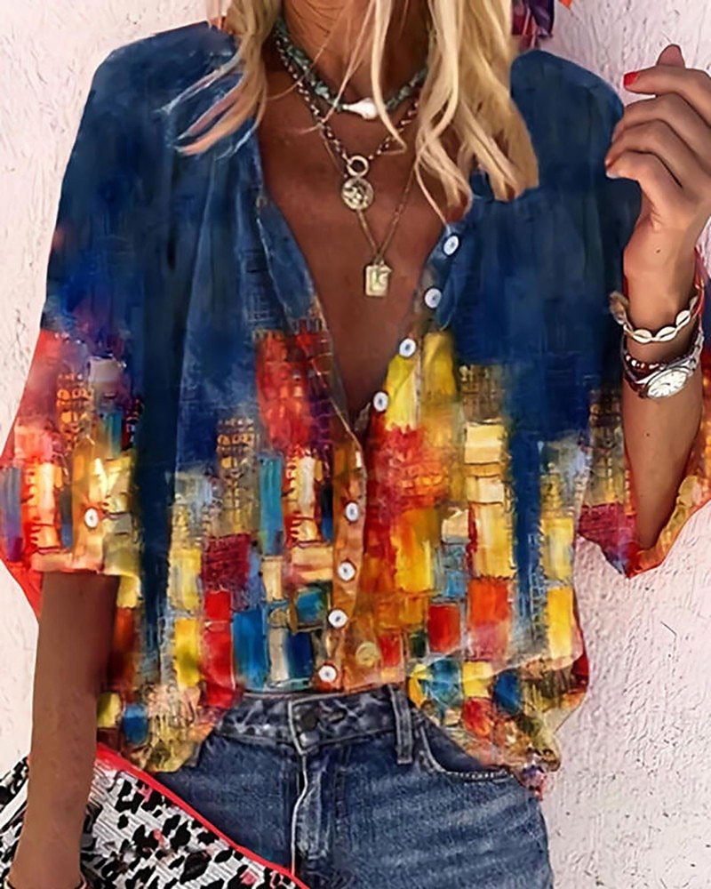 Vanessa | Trendy Boho Casual V Neck Blouse