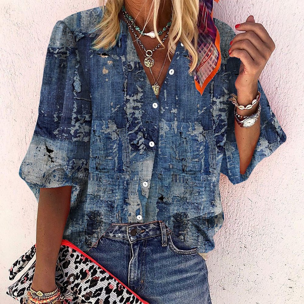 Vanessa | Trendy Boho Casual V Neck Blouse