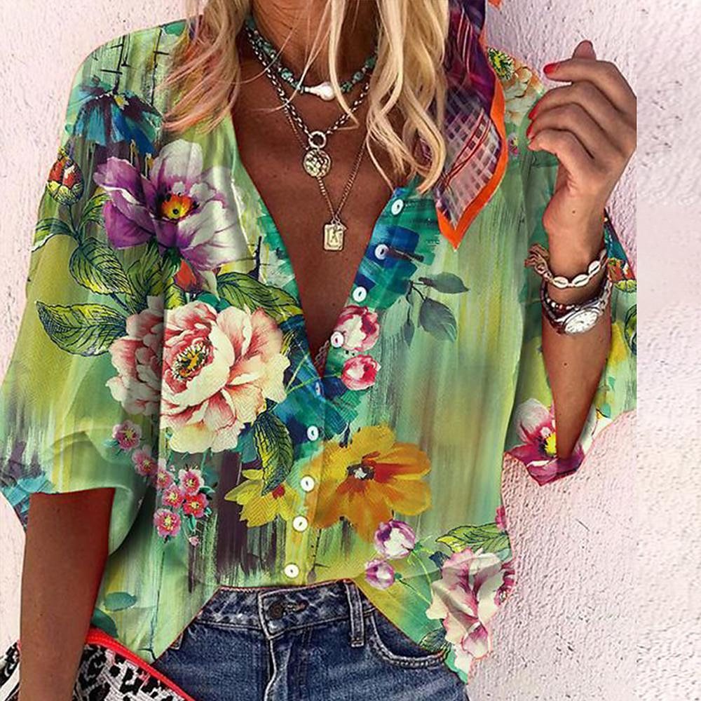 Vanessa | Trendy Boho Casual V Neck Blouse