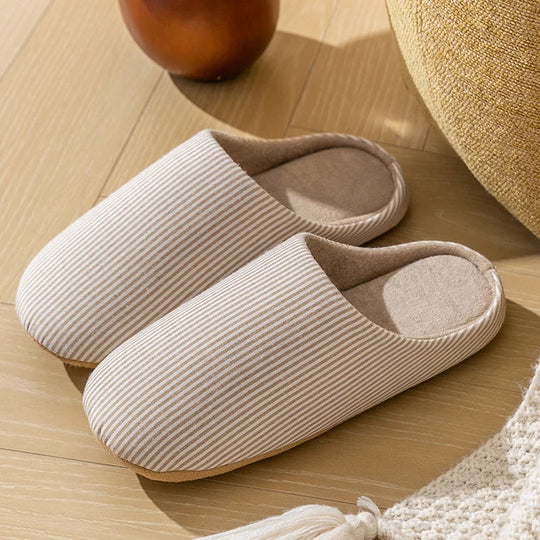 Veronica | Striped slippers with anti-slip sole