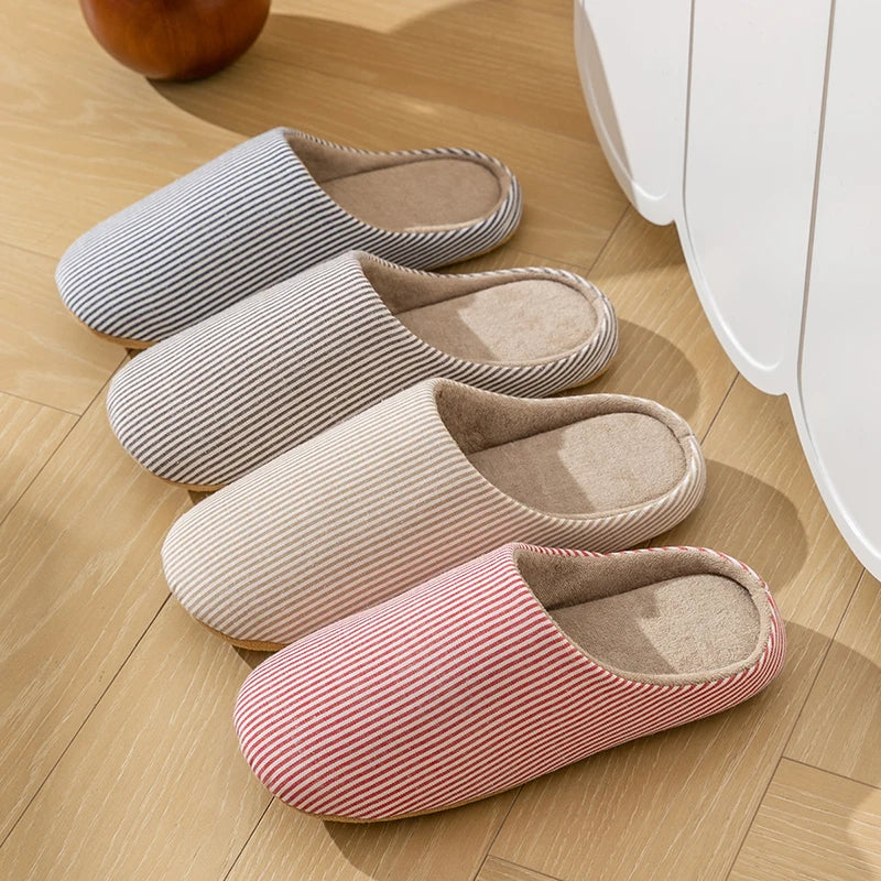 Veronica | Striped slippers with anti-slip sole