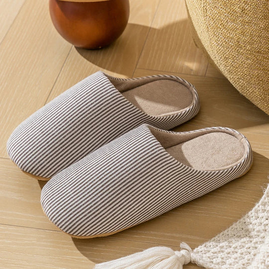Veronica | Striped slippers with anti-slip sole