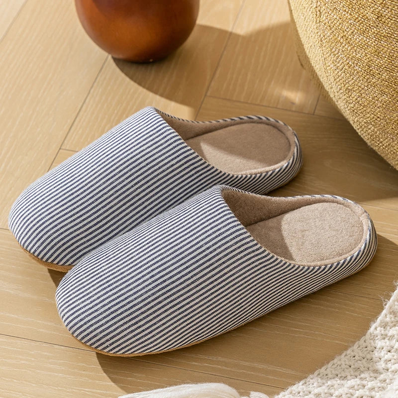 Veronica | Striped slippers with anti-slip sole