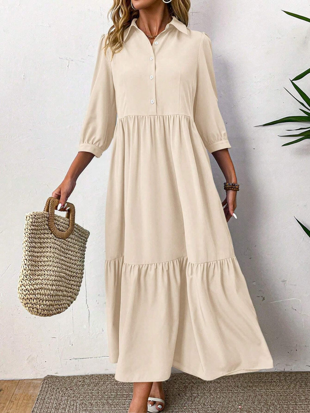 Vittoria | Elegantes Maxikleid mit Kragen