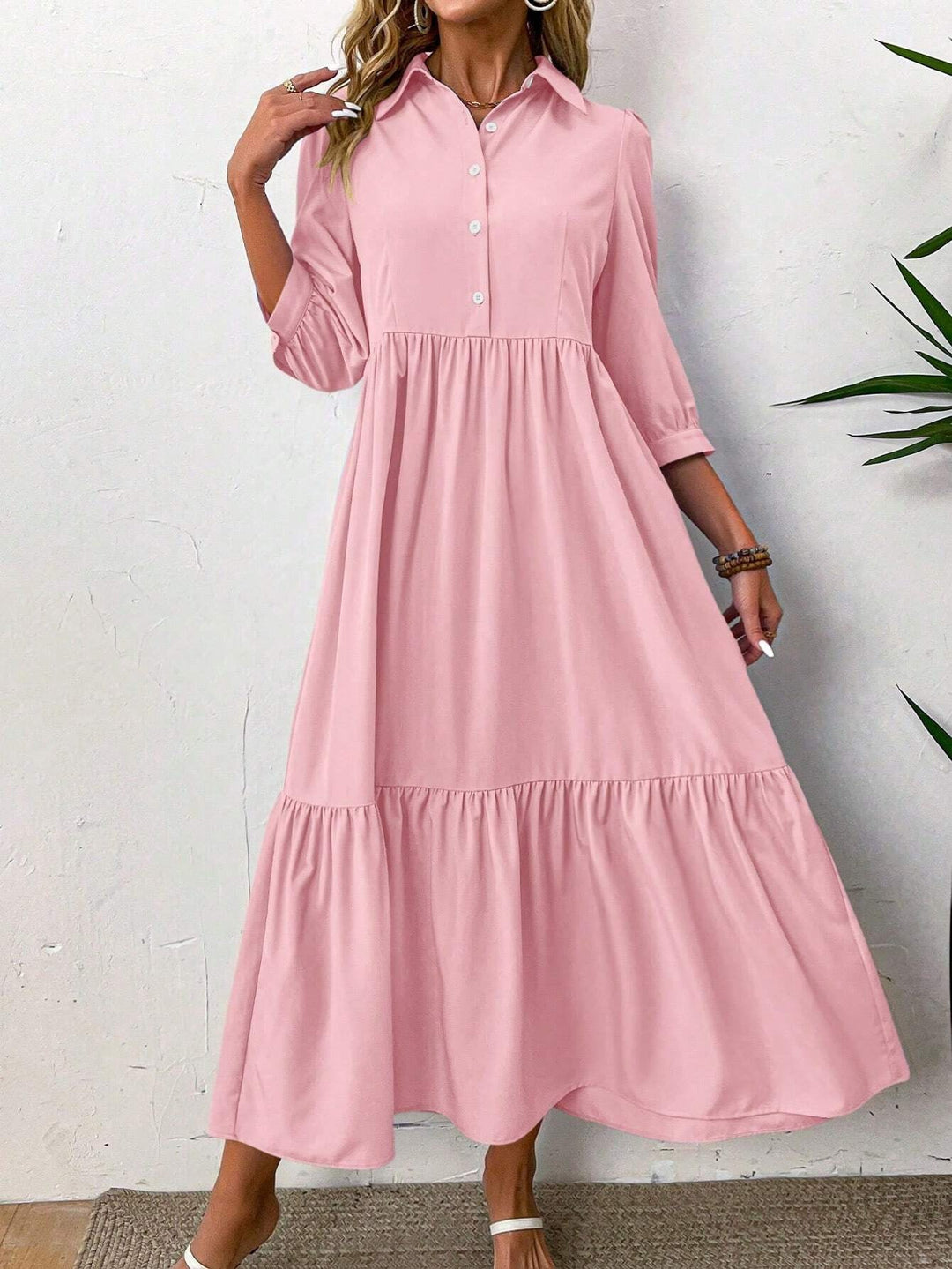 Vittoria | Elegante maxi-abito con colletto