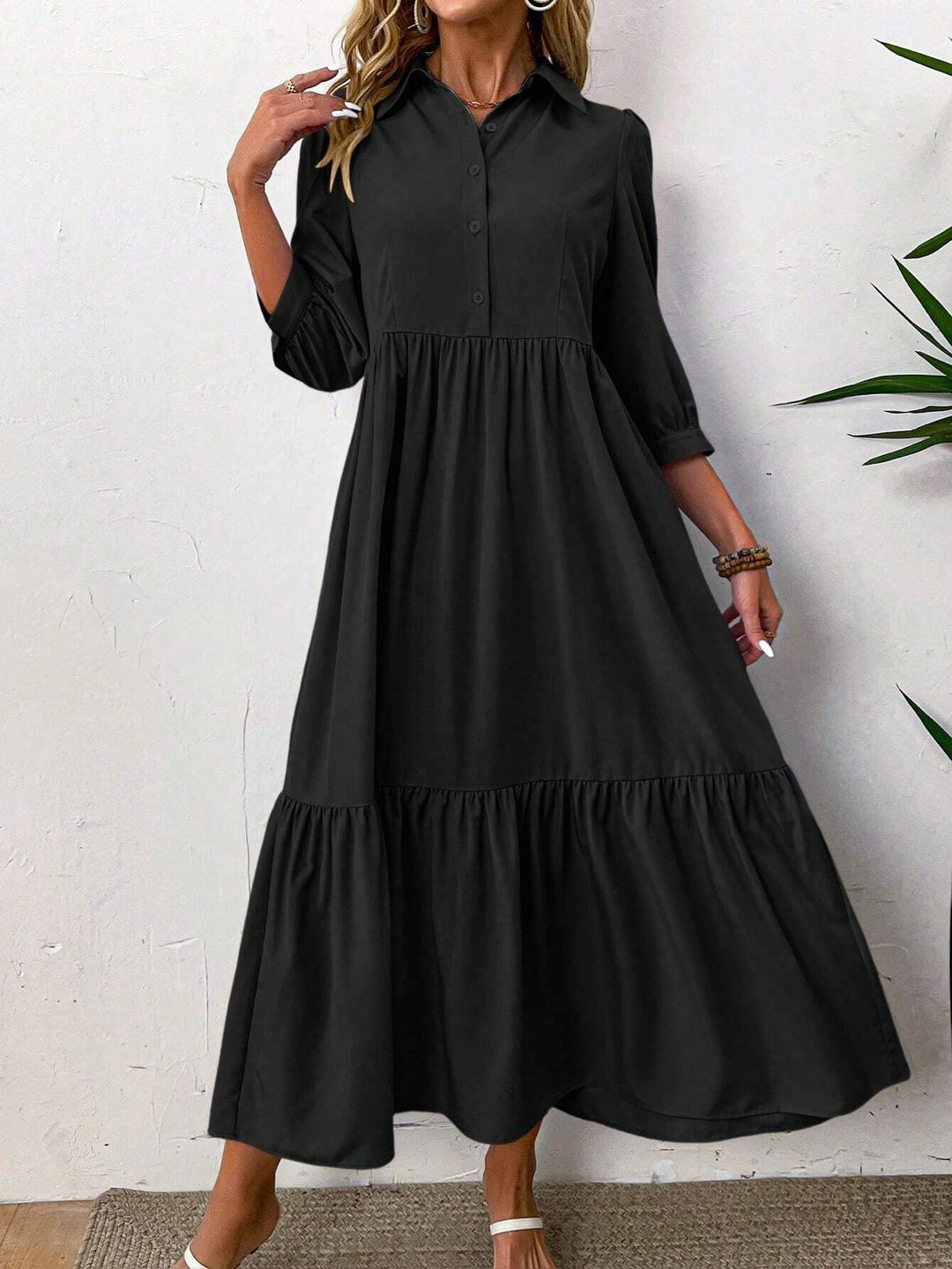 Vittoria | Elegante maxi-abito con colletto