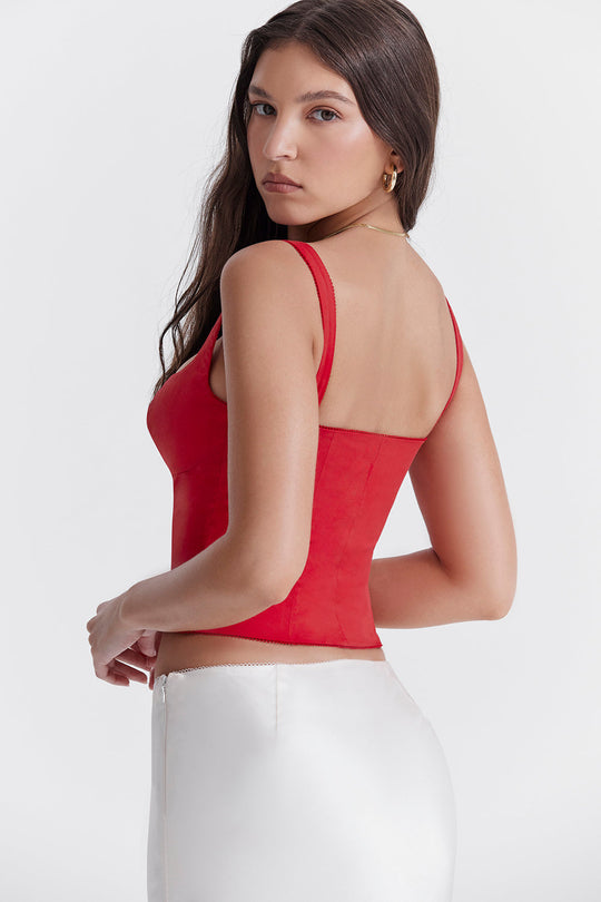 Ruby | Top Corsetto in Raso Luxe