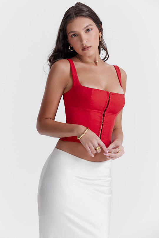 Ruby | Top Corsetto in Raso Luxe