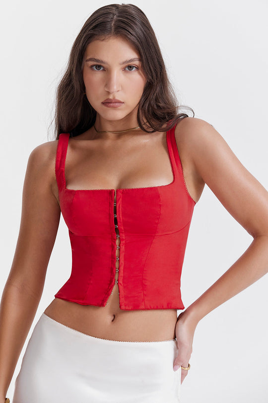 Ruby | Top Corsetto in Raso Luxe