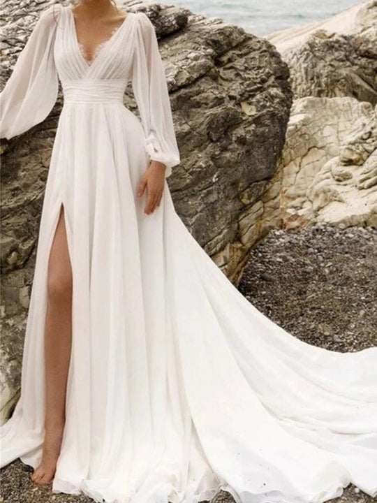 Zaira | Abito lungo boho a maniche lunghe maxi