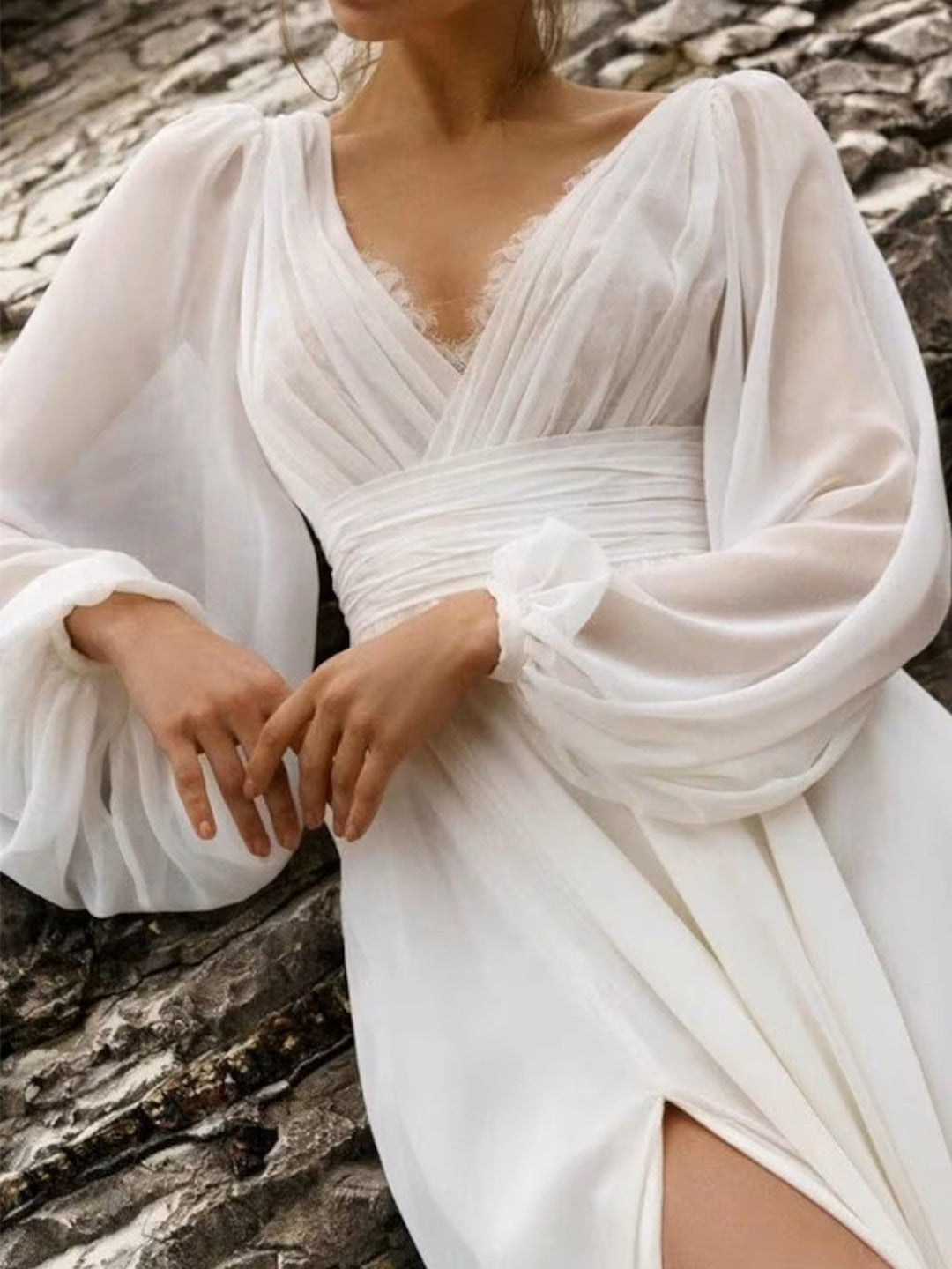 Zaira | Abito lungo boho a maniche lunghe maxi