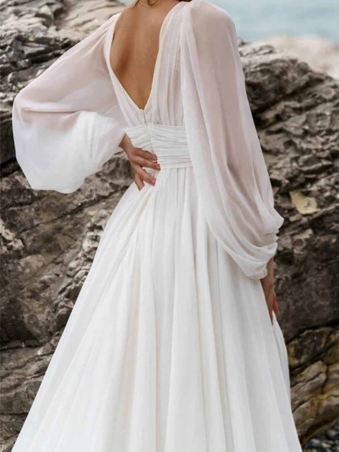 Zaira | Abito lungo boho a maniche lunghe maxi