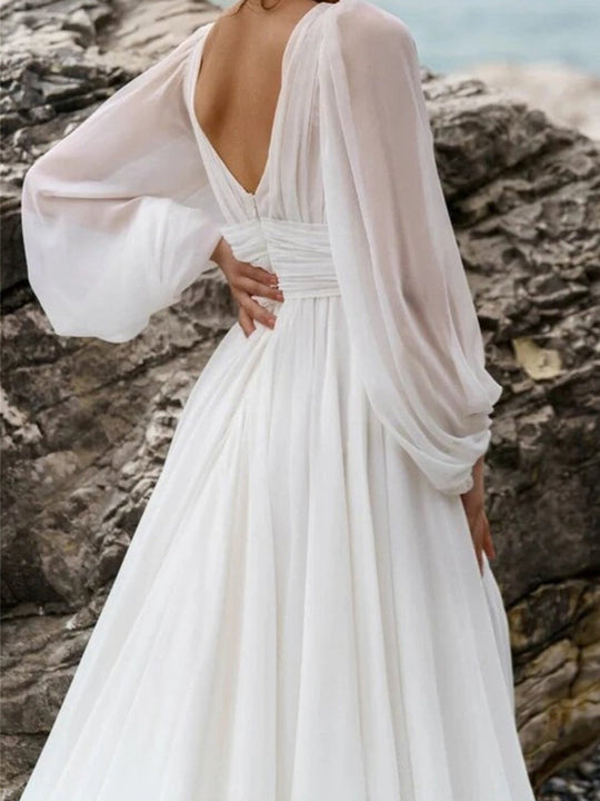 Zaira | Abito lungo boho a maniche lunghe maxi