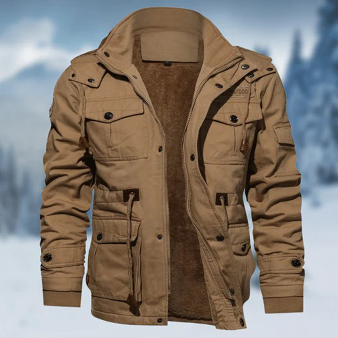 Heren winterjas met zachte en warme voering.
