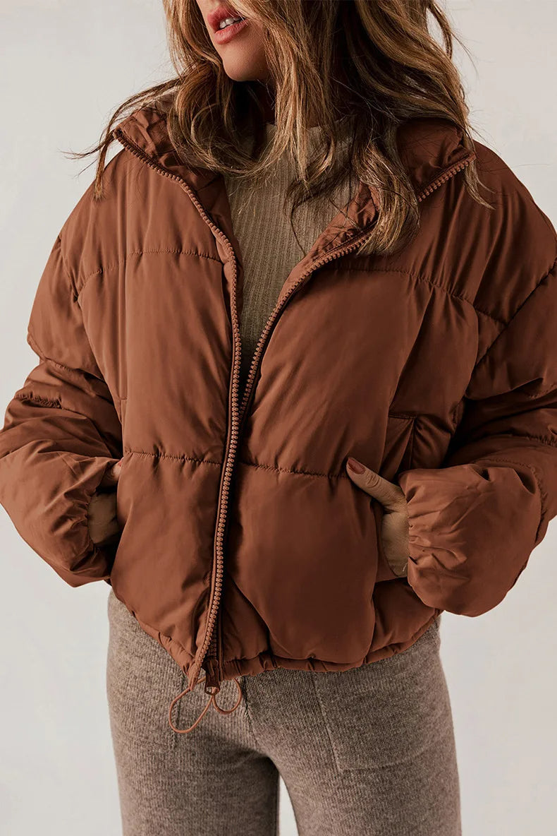 Lotte | Damen Klassische Winterjacke | Braun