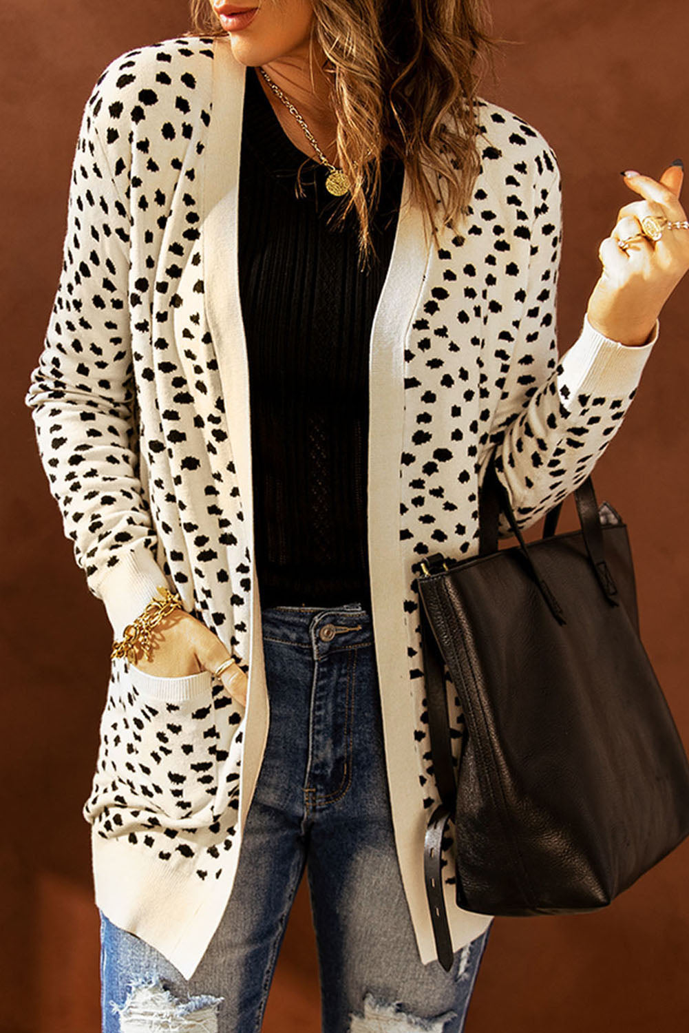 Kylie - Gilet elegante con motivo dalmata
