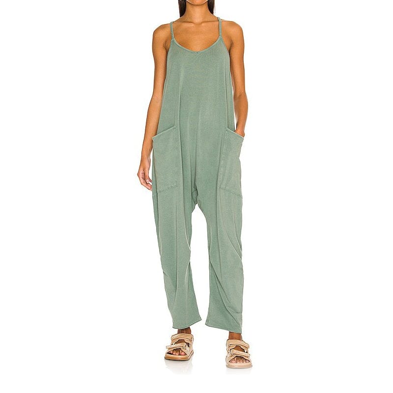 SimpliciFit - Tuta minimalista con scollo a V per donna