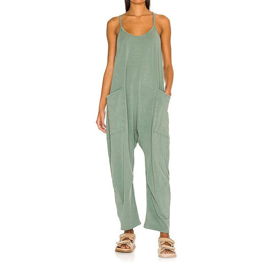 SimpliciFit - Tuta minimalista con scollo a V per donna