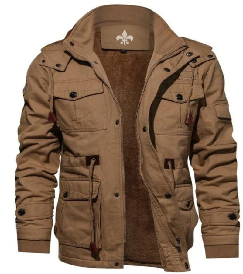 Warme winterjas voor heren met robuust ontwerp.